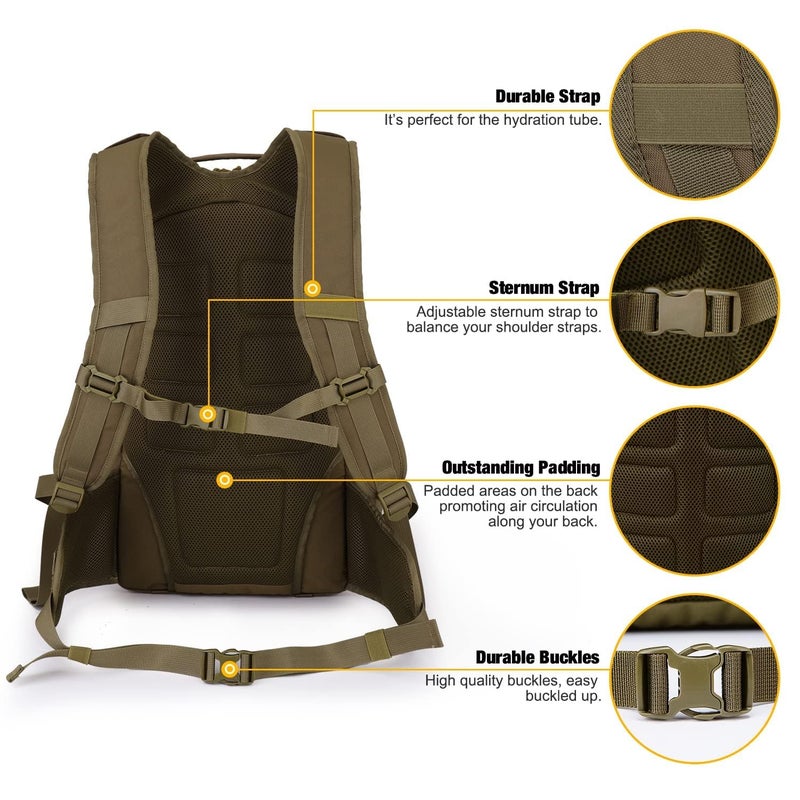 Mardingtop 28L/35L Tactical Backpacks Molle Hiking daypacks for Camping Hiking Military Traveling Motorcycle - Image 5
